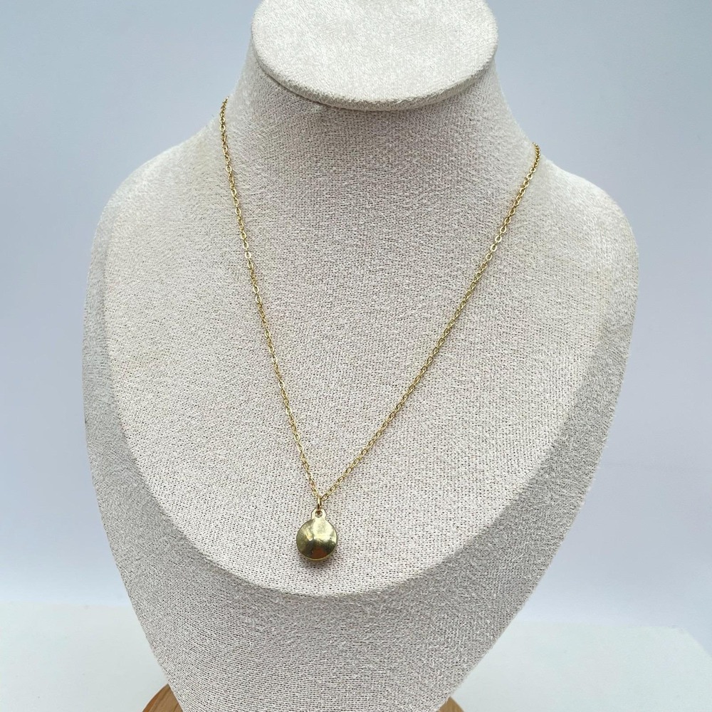 Vintage Time And Tru Gold Tone Crystal Solitaire Necklace Fashion Jewelry Retro - Picture 4 of 8